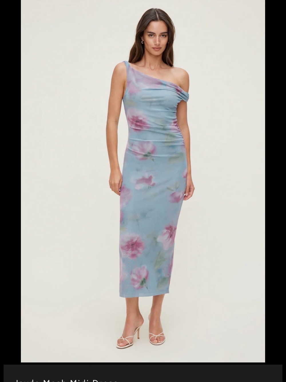 NWT Dynamite Jayde One-Shoulder Floral Midi Dress